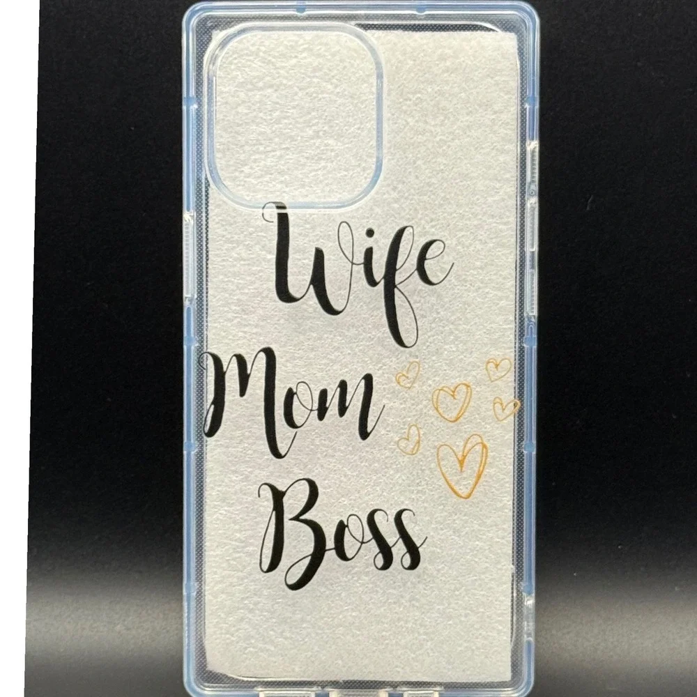 iPhone 13‎ Pro Phone Case Wife Mom Boss Hearts